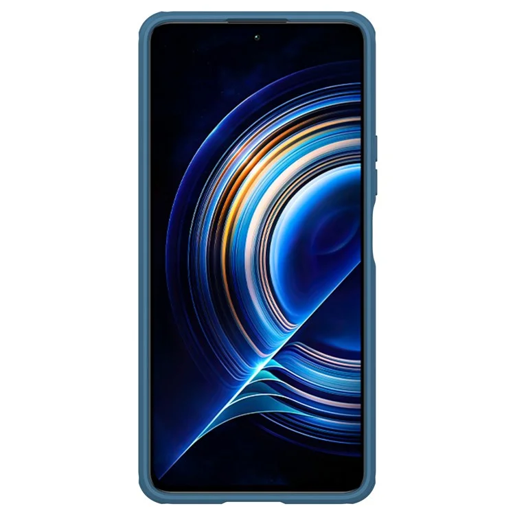 Nillkin Camshield Pro Série Phone Case Para Xiaomi Redmi K50/K50 Pro, Cutups Precisos TPU Frame + PC à Prova de Choque Shell Com Tampa da Lente da Câmera Deslizante - Azul