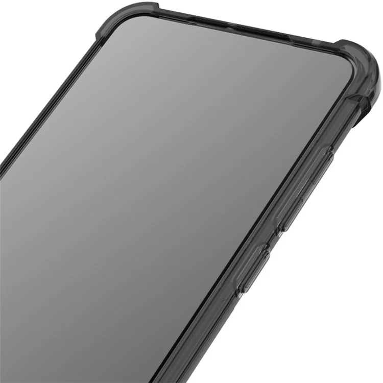 IMAK Airbag Anti-Drop Case per Xiaomi Poco M4 Pro Custodia Slim TPU Telefono Copertura Antishock Trasparente Protettore con Pellicola Protettiva per lo Schermo - Nero Trasparente