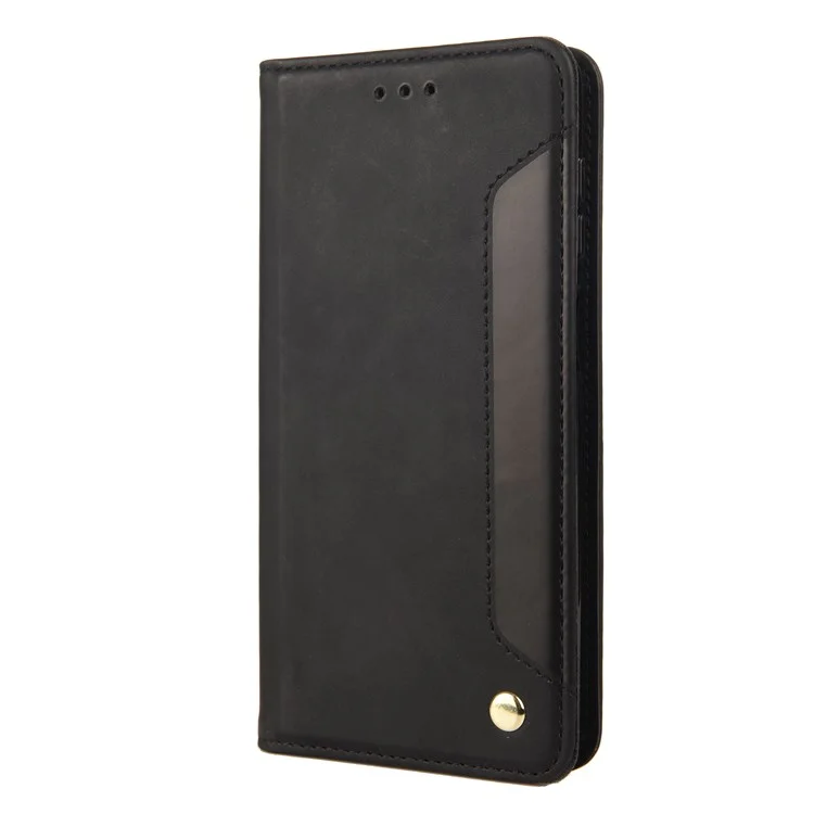 Pour Xiaomi Poco X4 Pro 5G Splicing PU Leather Phone Case Full Protection Skin-feeling Touch Stand Flip Wallet Cover - Noir