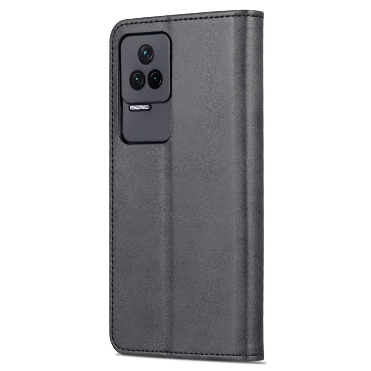 AZNS Per Xiaomi Redmi K50/K50 Pro PU Whatet Case Piegabile Coperchio Full-protection - Nero