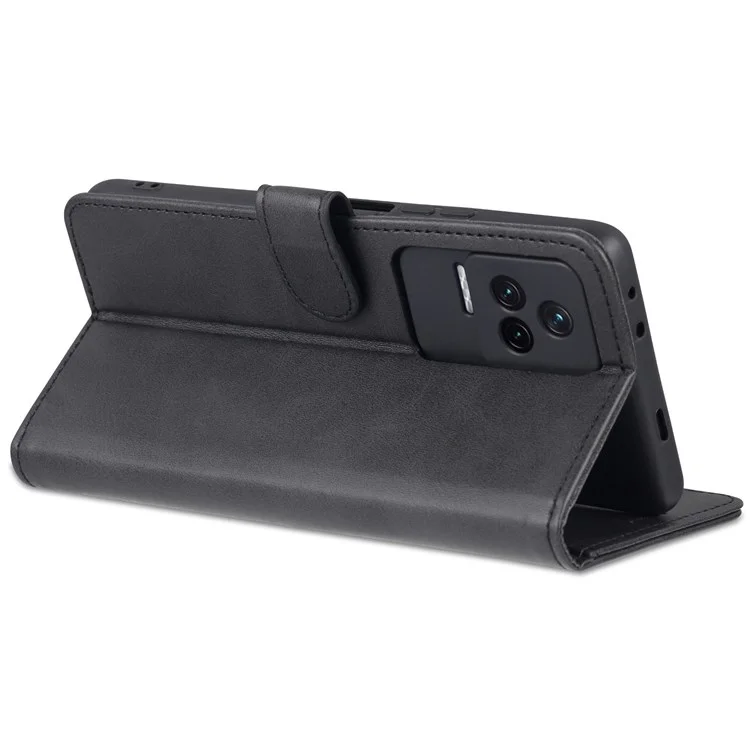 AZNS Per Xiaomi Redmi K50/K50 Pro PU Whatet Case Piegabile Coperchio Full-protection - Nero