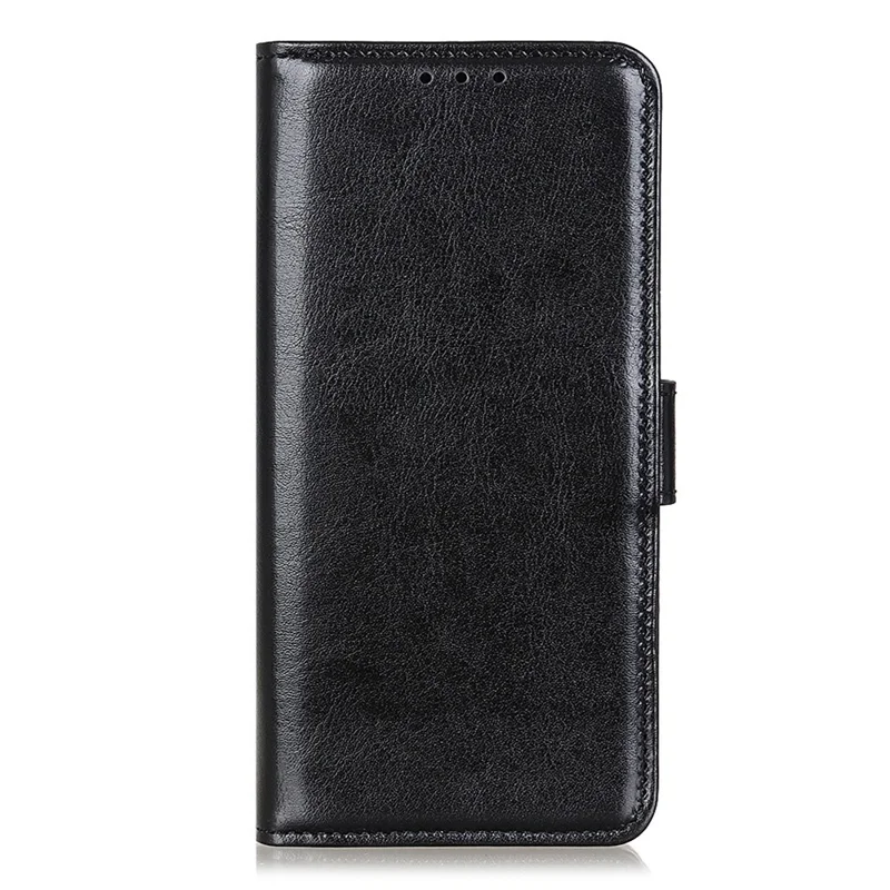 Crazy Horse Texture Phone Case per Xiaomi Redmi 10C, Cover Wallet Stand in Pelle PU Anti-graffio - Nero