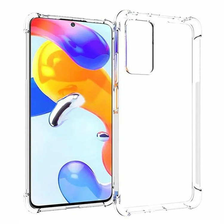 For Xiaomi Redmi Note 12 Pro 4G / 11 Pro 4G (MediaTek) / Note 11 Pro 5G (Qualcomm) Drop-proof Anti-slip Soft TPU Clear Back Case Cell Phone Cover