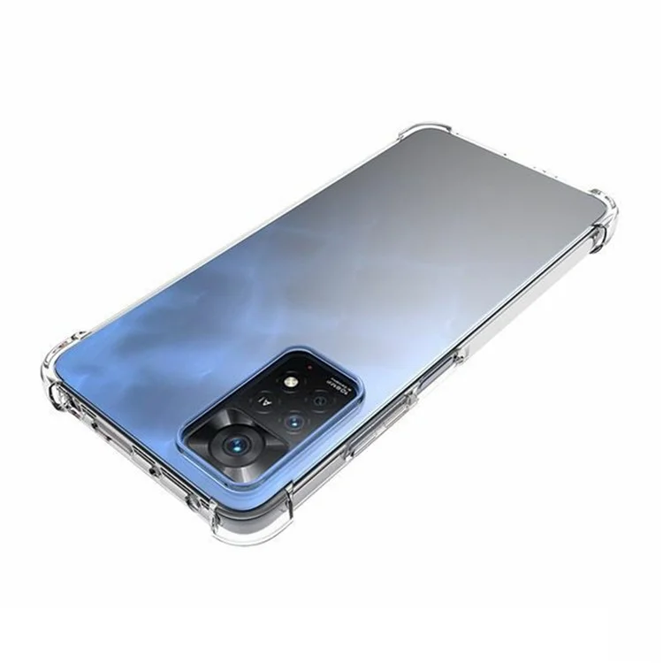 For Xiaomi Redmi Note 12 Pro 4G / 11 Pro 4G (MediaTek) / Note 11 Pro 5G (Qualcomm) Drop-proof Anti-slip Soft TPU Clear Back Case Cell Phone Cover