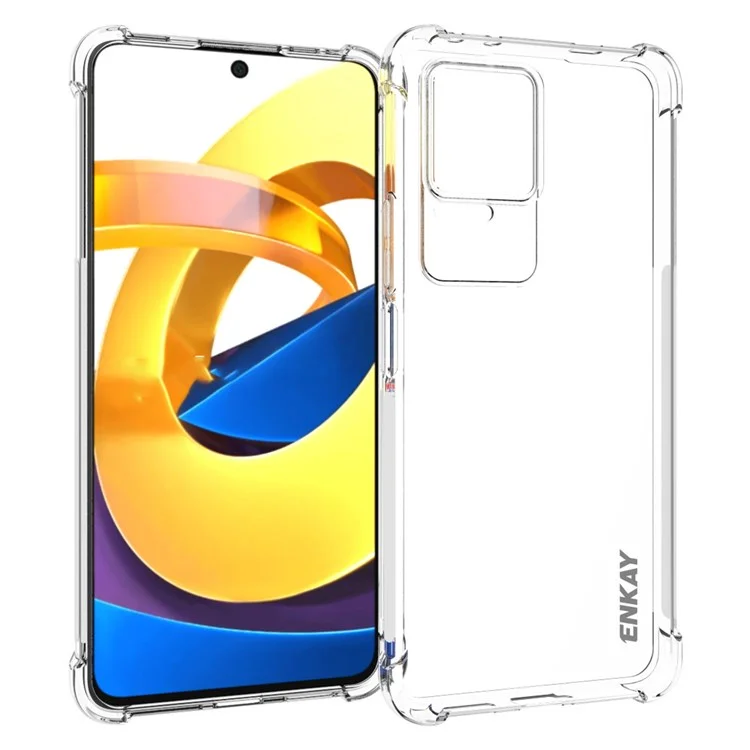 Enkay Hat Prince Para Xiaomi Redmi K50 Pro/K50 Cristal Claro Caso Slim Proteção de Queda TPU TPU Four Corner Aproved Anti-slip Edge Phone Protector