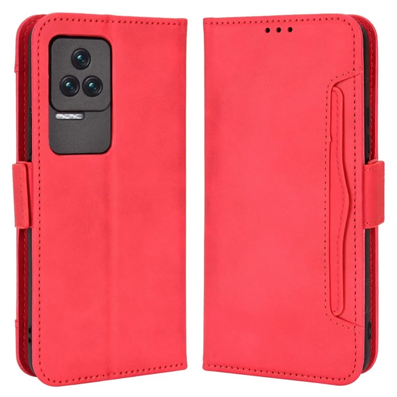 Pour Xiaomi Redmi K50 / K50 Pro Pour Cartes Multiples Slots Téléphone Portefeu - Rouge