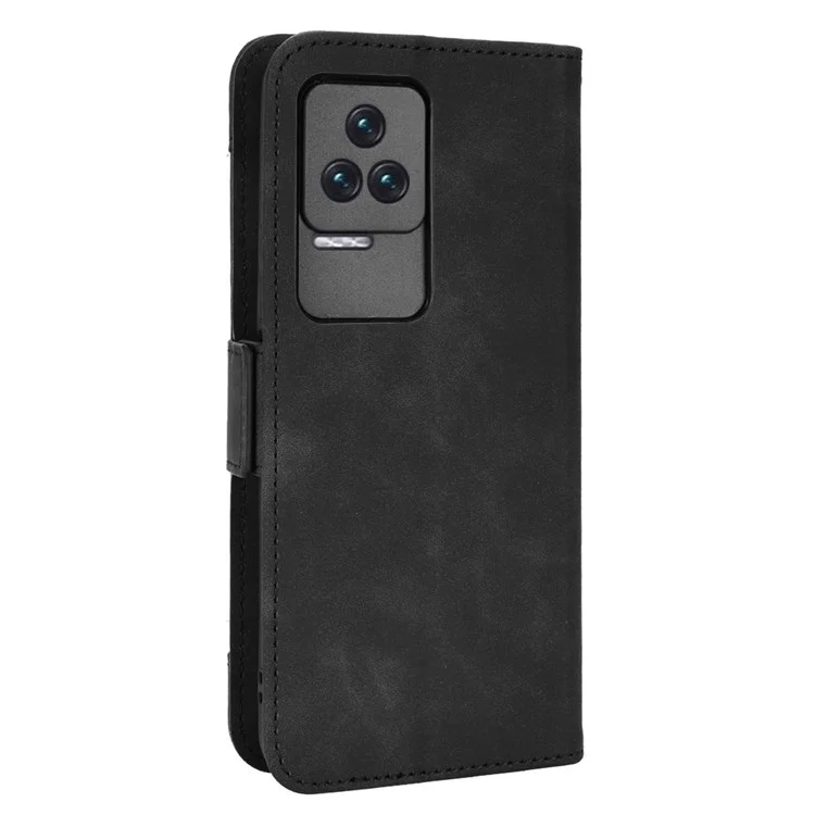 Per Xiaomi Poco F4 5G / Redmi K40S 5G Slot Multipli Slot Telefono Copertina in Pelle PU Con Portafoglio - Nero