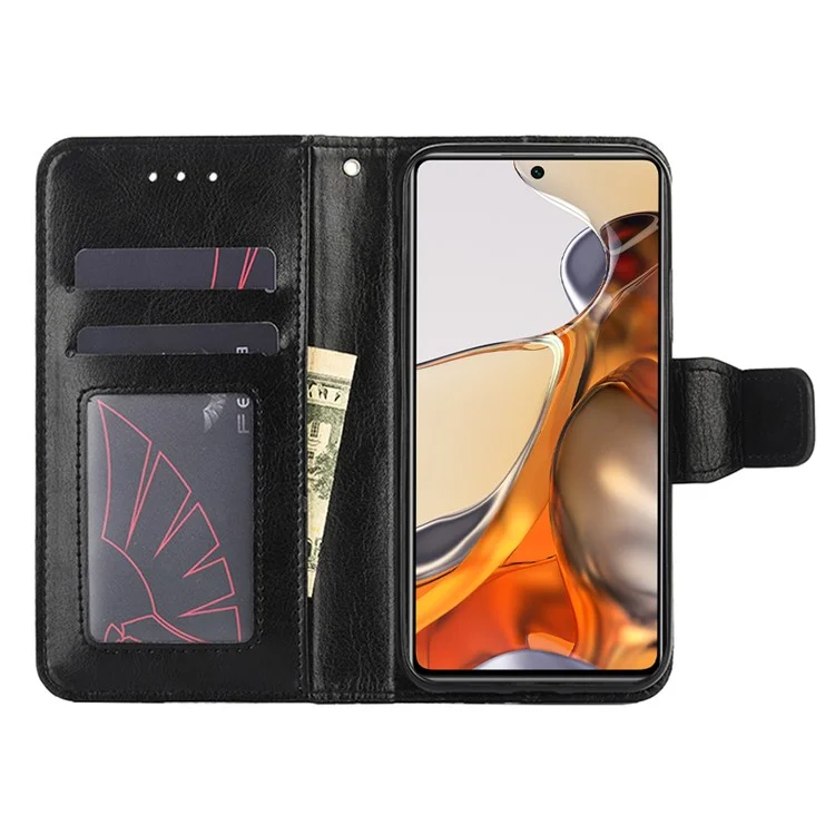 Custodia Per Shock in Pelle PU Per Xiaomi Poco X4 Pro 5G Wallet Telefono Custodia TPU Bumper Flip Flip Follio Con Supporto - Nero