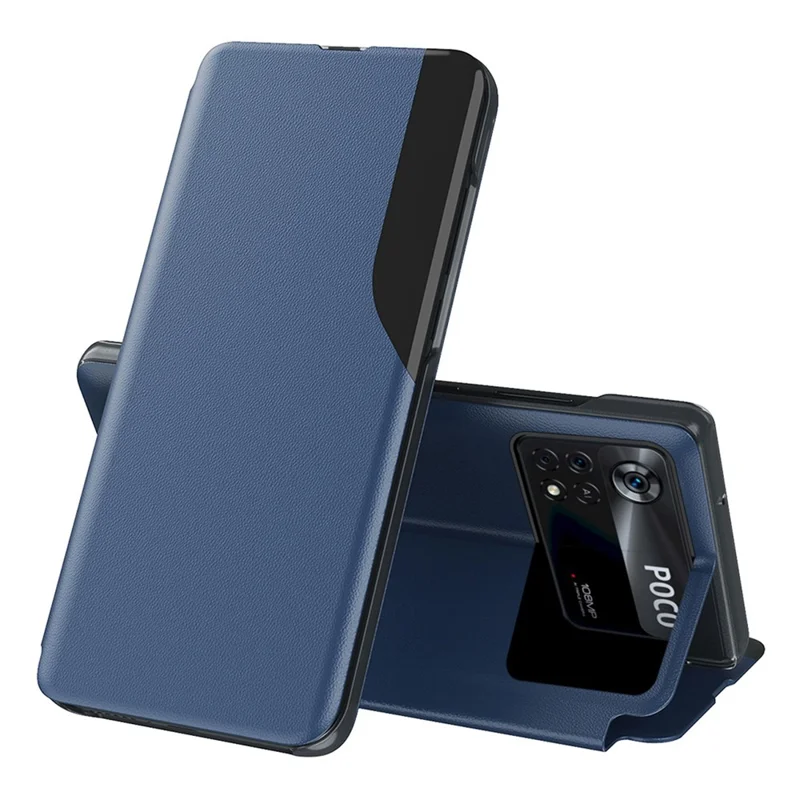 For Xiaomi Poco X4 Pro 5G Phone Case Folio Flip PU Leather Stand Cover - Sapphire