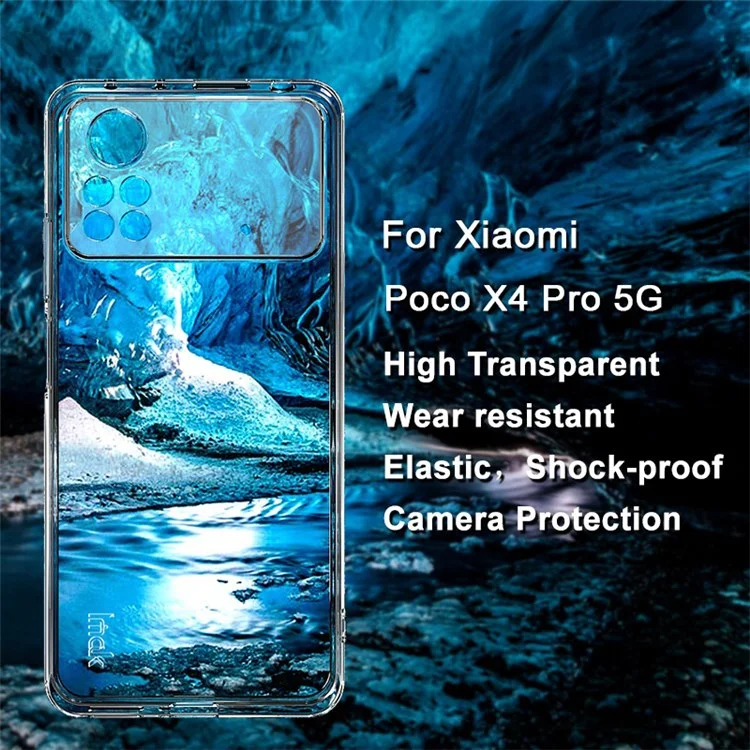 Coque de protection IMAK UX-5 Series pour Xiaomi Poco X4 Pro 5G Soft Light Slim Clear TPU Étui de téléphone portable