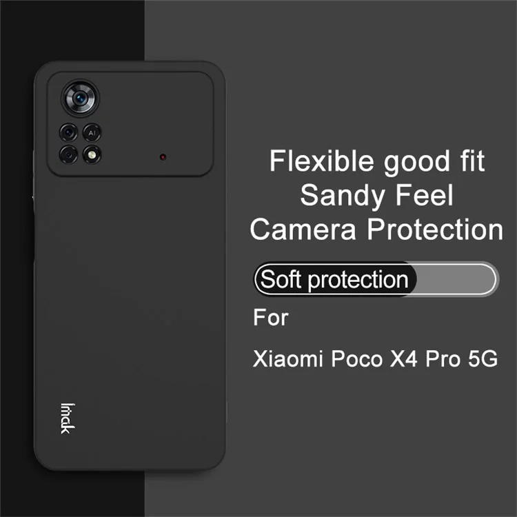 IMAK UC-3 Series TPU Soft Case per Xiaomi Poco X4 Pro 5G, custodia in superficie opaca antiscivolo e anti-impronte digitali