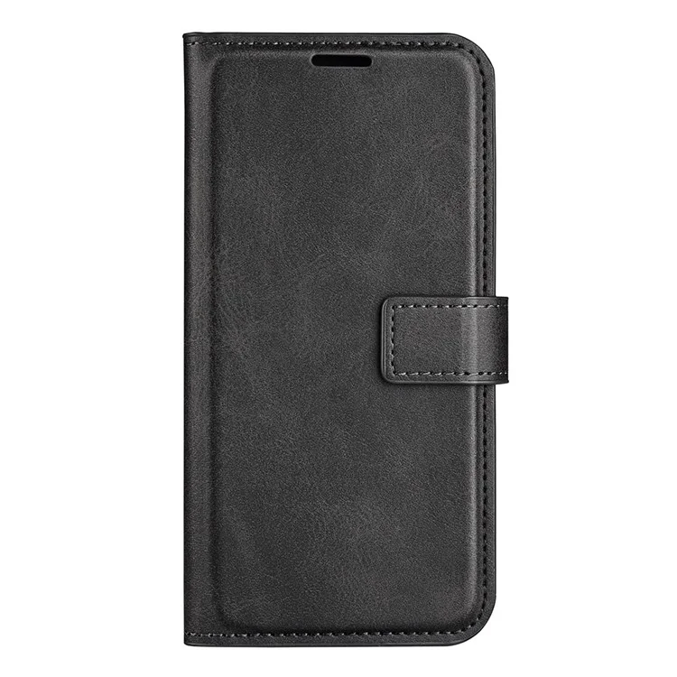 Textured PU Leather Protective Cover for Xiaomi Redmi 10A, Square Magnetic Clasp Wallet Stand Phone Case - Black