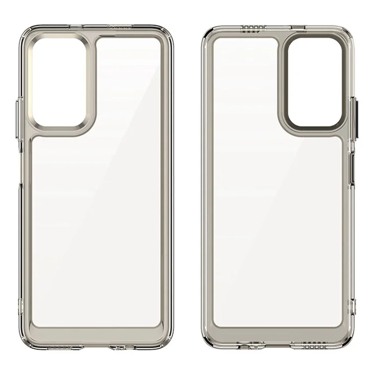 Für Xiaomi Redmi Note 11 5G (China) (MediaTek)/Note 11S 5G/Note 11T 5G TPU+Acryl Klare Handyhülle mit unabhängigen PC-Tasten - Transparentes Grau