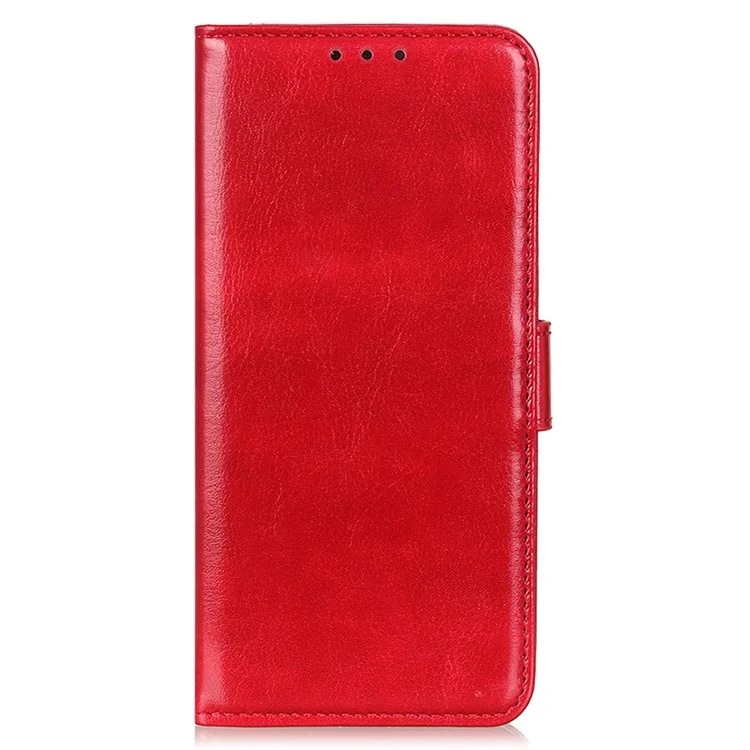For Xiaomi Redmi Note 11E 5G / Redmi 10 5G / 10 Prime+ 5G Crazy Horse Texture All-round Protection PU Leather Wallet Stand Phone Case - Red