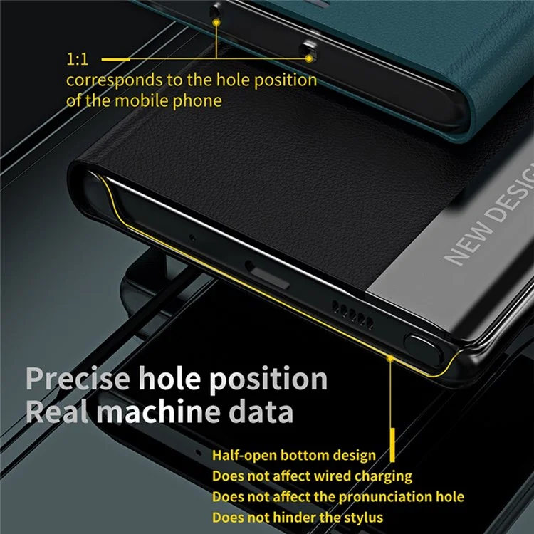 Para Xiaomi Poco M4 Pro 4G Eletroplatação PU Caelo de Capelo Com Stand Dolhada - Verde