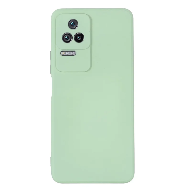 For Xiaomi Redmi K50/Redmi K50 Pro Light Thin Precise Cutout Liquid Silicone Phone Case Silky-Soft Shell with Strap - Green