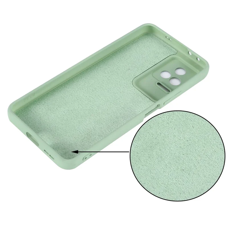 For Xiaomi Redmi K50/Redmi K50 Pro Light Thin Precise Cutout Liquid Silicone Phone Case Silky-Soft Shell with Strap - Green