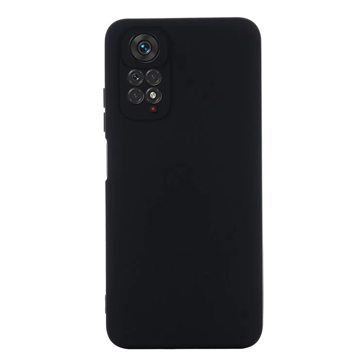 Para Xiaomi Redmi Note 12 Pro 4G / 11 Pro 4G (MediaTek) / Note 11 Pro 5G (Qualcomm) Funda de teléfono resistente a golpes de silicona líquida con correa - Negro