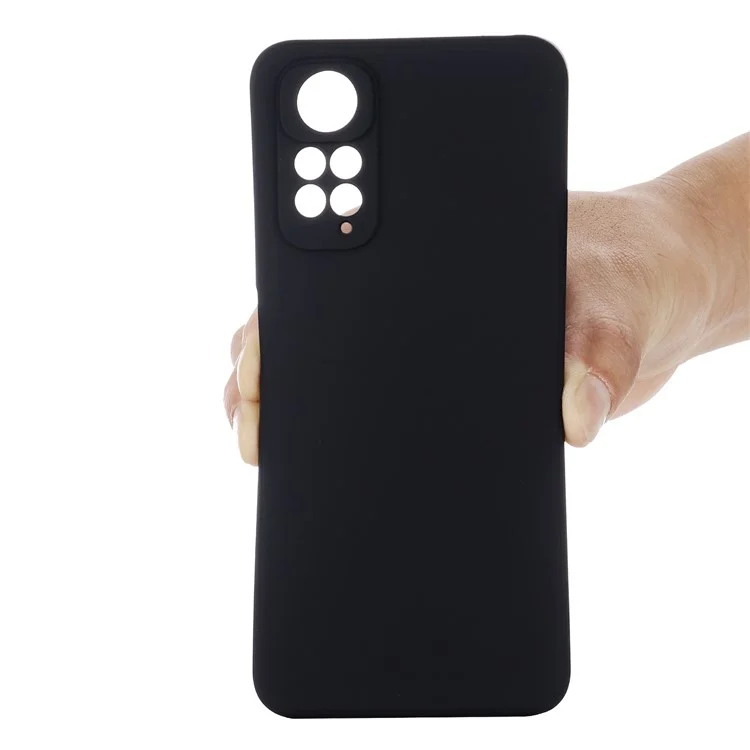 Para Xiaomi Redmi Note 12 Pro 4G / 11 Pro 4G (MediaTek) / Note 11 Pro 5G (Qualcomm) Funda de teléfono resistente a golpes de silicona líquida con correa - Negro