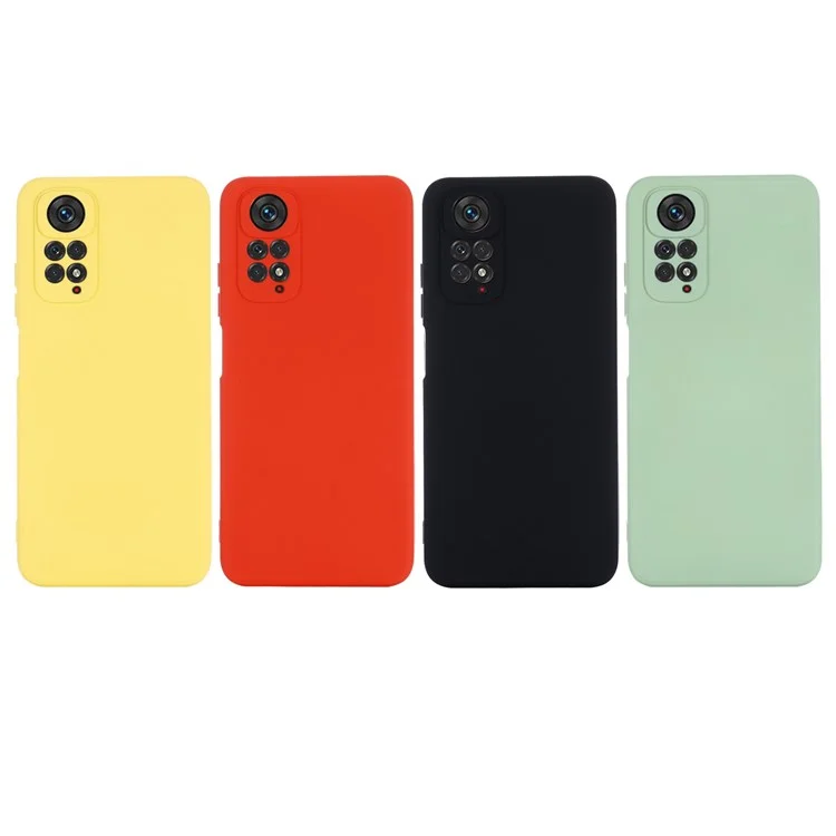 Para Xiaomi Redmi Note 12 Pro 4G / 11 Pro 4G (MediaTek) / Note 11 Pro 5G (Qualcomm) Funda de teléfono resistente a golpes de silicona líquida con correa - Negro