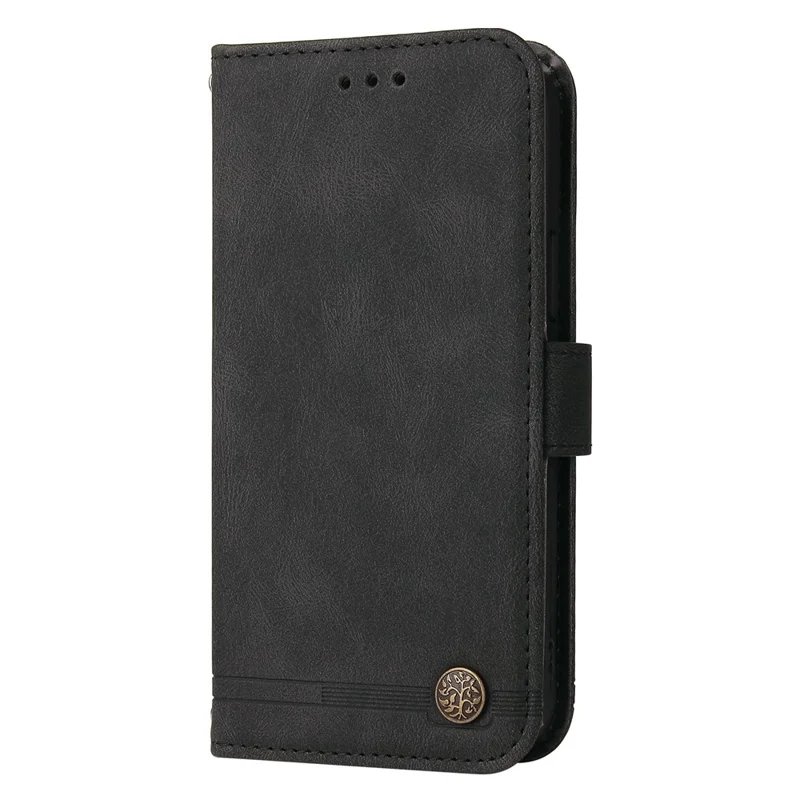 For Xiaomi Poco X4 Pro 5G Leather Wallet Cases Skin Touch Phone Cover Stand with Strap - Black