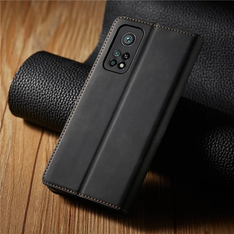 FORWENW for Xiaomi Redmi Note 11 4G (Qualcomm Fantasy Series Skin-touch PU Leather Well-protected Cover Anti-drop Cell Phone Stand Wallet Case - Black
