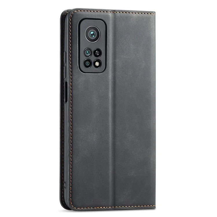 FORWENW for Xiaomi Redmi Note 11 4G (Qualcomm Fantasy Series Skin-touch PU Leather Well-protected Cover Anti-drop Cell Phone Stand Wallet Case - Black
