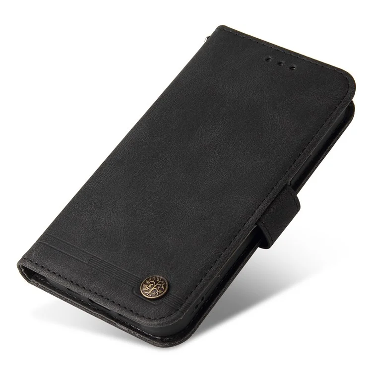 For Xiaomi Redmi Note 12 Pro 4G / 11 Pro 4G (Mediatek) / Note 11 Pro 5G (Qualcomm) / Note 11E Pro Leather Cases Phone Cover Stand with Strap - Black
