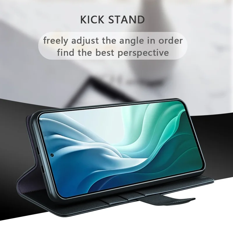 Voor Xiaomi Mi 11i/Poco F3/Redmi K40/Redmi K40 Pro/Redmi K40 Pro+ Gespleten Echt Leren Boek Portemonnee Fliphoes Volledige Bescherming Folio Stand Zichtdekking Beschermer - Bruin