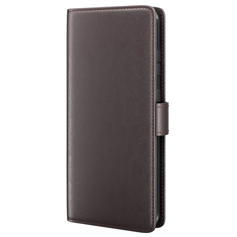 Voor Xiaomi Mi 11i/Poco F3/Redmi K40/Redmi K40 Pro/Redmi K40 Pro+ Gespleten Echt Leren Boek Portemonnee Fliphoes Volledige Bescherming Folio Stand Zichtdekking Beschermer - Bruin