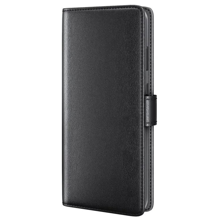 Per Xiaomi Redmi Note 11 Pro 5G (Qualcomm)/Note 11 Pro 4G (MediaTek) Split Genuine Leather Flip Wallet Case Shockproof TPU Stand View Book Cover - Nero