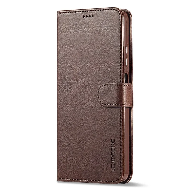 Lc. Imeeke Pour Xiaomi Poco M4 Pro 4G Texturé Texturé PU Cuir Flip Flio Stand Wallet Case Téléphone Couverture - Brun