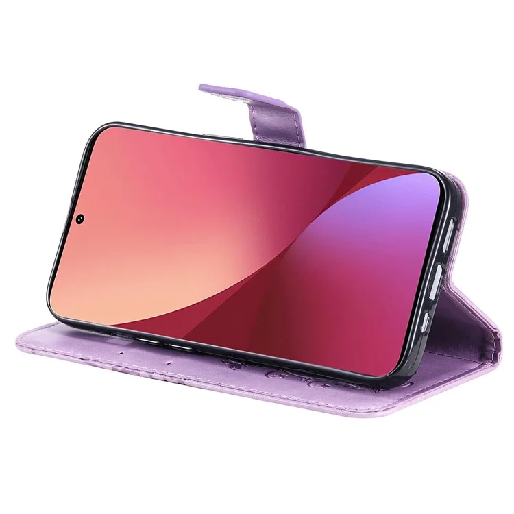 KT Implinting Flower Series-2 Для Xiaomi 12/12x/12s 5G Cale Case Case Patterfly Patter - Пурпурный