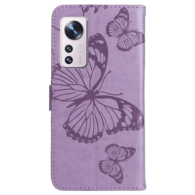 KT Implinting Flower Series-2 Для Xiaomi 12/12x/12s 5G Cale Case Case Patterfly Patter - Пурпурный