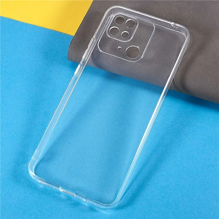 Para Xiaomi Redmi 10C / Redmi 10 (Índia) Capa de telefone de TPU transparente anti-marca d'água de 2,0 mm de espessura