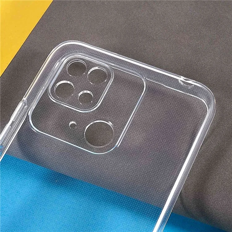 Para Xiaomi Redmi 10C / Redmi 10 (Índia) Capa de telefone de TPU transparente anti-marca d'água de 2,0 mm de espessura
