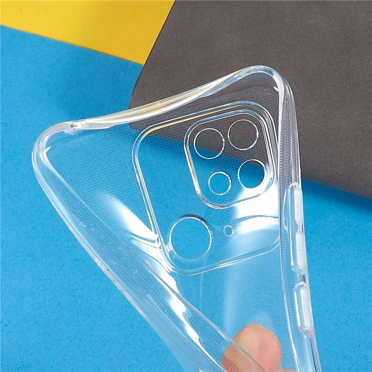 Para Xiaomi Redmi 10C / Redmi 10 (Índia) Capa de telefone de TPU transparente anti-marca d'água de 2,0 mm de espessura