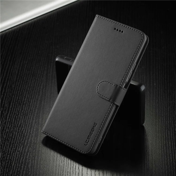 LC.IMEEKE for Xiaomi 12/12X/12S 5G Textured Wallet PU Leather Flip Folio Stand Case Mobile Phone Case Cover - Black