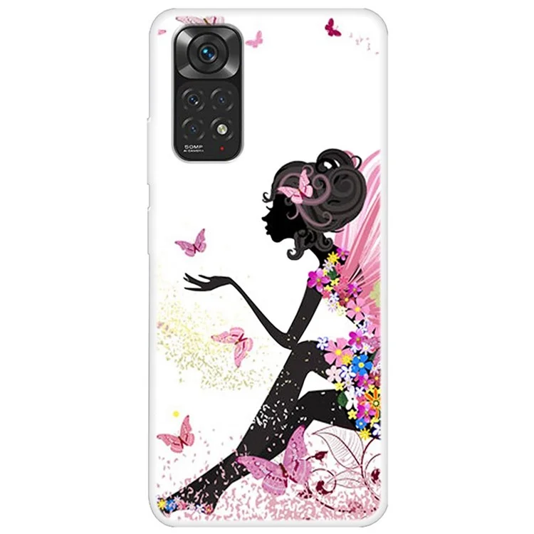 Per Xiaomi Redmi Note 11 Pro 4G (MediaTek)/Note 11 Pro 5G (Qualcomm) Shock Absorption Pattern Printing Soft TPU Phone Case Protective Back Cover - Lady