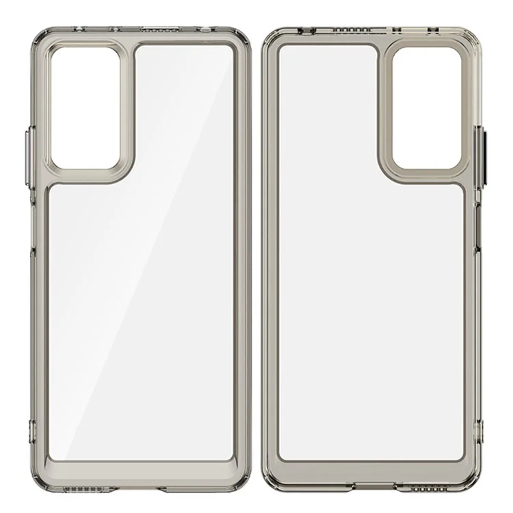 Para Xiaomi Redmi Note 11 Pro 4G (Mediatek) / 11 Pro 5G (Qualcomm) / 11 Pro+ 5G (Índia) / 12 Pro 4G Case TPU Acrílico Capa de Telefone - Cinza Transparente