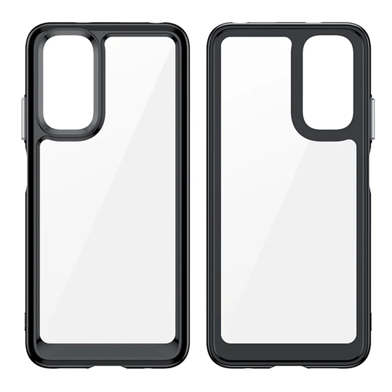 For Xiaomi Redmi Note 11 4G (Qualcomm)/Note 11S 4G Shock Absorption TPU + Acrylic Hybrid Case, Independent PC Buttons Protective Phone Cover - Transparent Blue