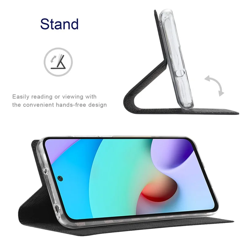 VILI DMX Series Pour Xiaomi Redmi Note 11 4G (qualcomm) / Note 11S 4G Hodder Anti-collision PU le Cuir Téléphone Couvre Protectrice - le Noir