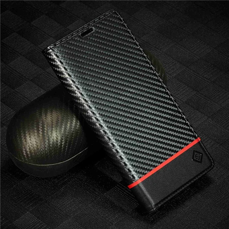 LC.IMEEKE For Xiaomi Poco X4 Pro 5G Anti-scratch Flip Wallet Case, PU Leather Carbon Fiber Texture Stand Magnetic Auto-absorbed Folio Phone Cover - Horizontal Stripe