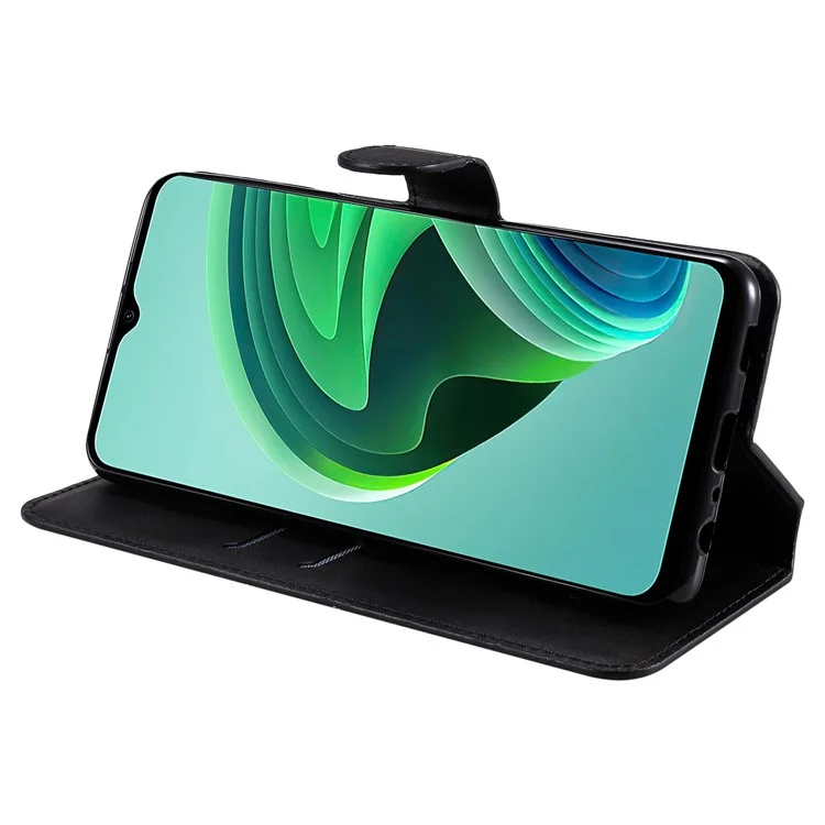 For Xiaomi Redmi Note 11E 5G / Redmi 10 5G / Redmi 10 Prime+ 5G PU Leather + TPU Drop-proof Phone Case Wallet Stand Cover - Black