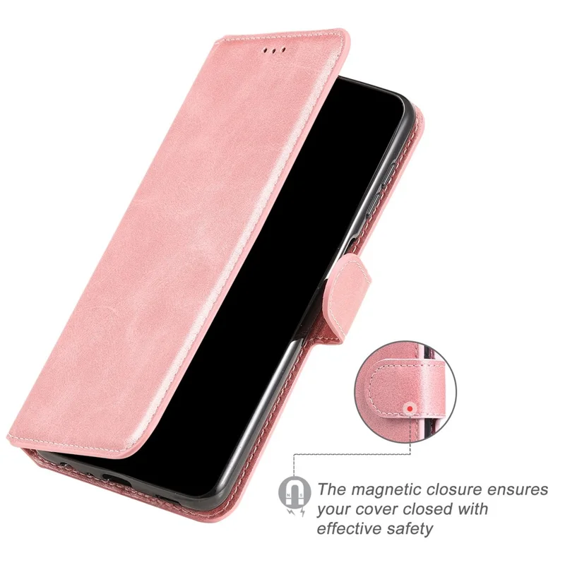 Per Xiaomi Redmi Note 12 Pro 4G / 11 Pro 4G (MediaTek) / Note 11 Pro 5G (Qualcomm) / Note 11E Pro 5G Custodia Portafoglio in Pelle PU con Supporto Regolabile - Oro Rosa