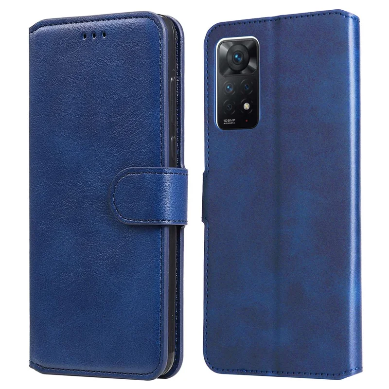 Per Xiaomi Redmi Note 12 Pro 4G / 11 Pro 4G (MediaTek) / Note 11 Pro 5G (Qualcomm) / Note 11E Pro 5G Custodia Portafoglio in Pelle PU Regolabile per Supporto - Blu