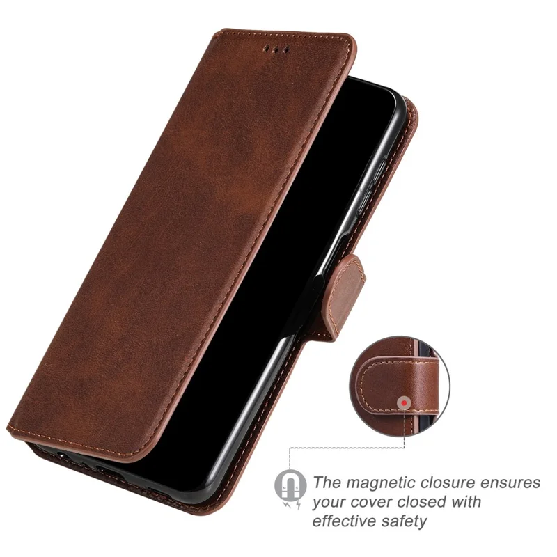 Capa Carteira em Pele Sintética com Suporte Ajustável para Xiaomi Redmi Note 12 Pro 4G / 11 Pro 4G (MediaTek) / Note 11 Pro 5G (Qualcomm) / Note 11E Pro 5G, Capa para Telemóvel - Castanho