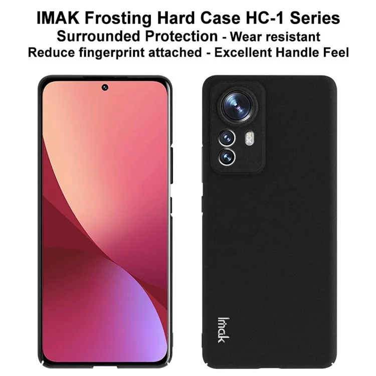 IMAK HC-1 Series for Xiaomi 12 Pro 5G/12S Pro 5G/12 Pro (Dimensity) 5G (Glass Version) Matte Surface Drop-proof Hard PC Phone Case Protector