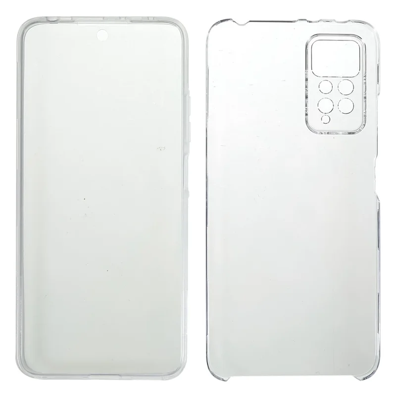 For Xiaomi Redmi Note 11 Pro 4G (MediaTek)/Note 11 Pro 5G (Qualcomm) Clear Anti-fall Full Protection TPU + PET + Acrylic Detachable 2-in-1 Phone Hybrid Case