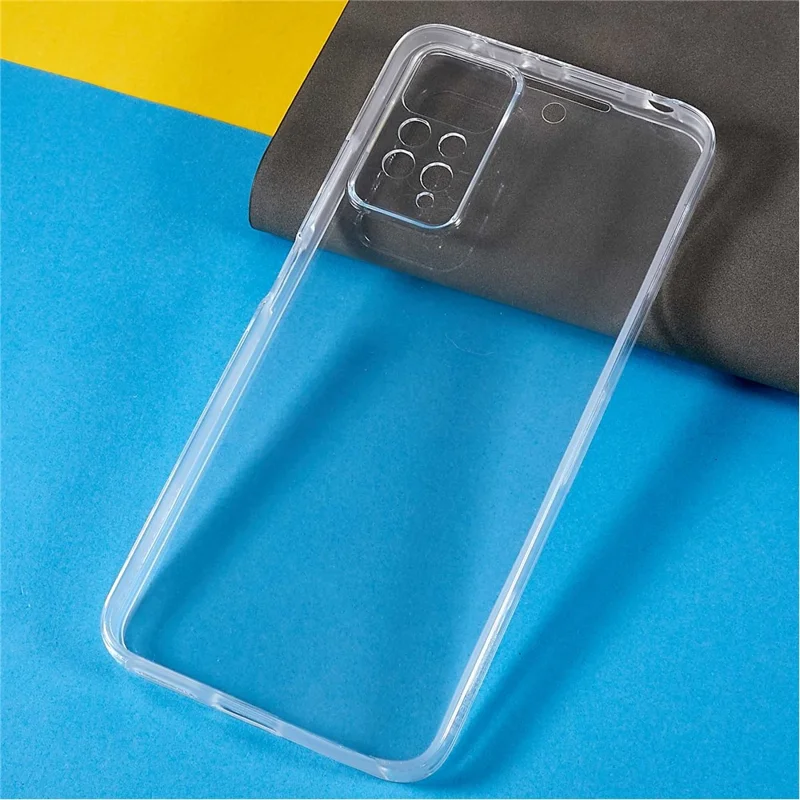 For Xiaomi Redmi Note 11 Pro 4G (MediaTek)/Note 11 Pro 5G (Qualcomm) Clear Anti-fall Full Protection TPU + PET + Acrylic Detachable 2-in-1 Phone Hybrid Case